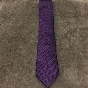 Navy/pink Geo Print Tie